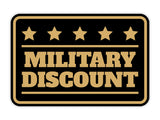 Signs ByLITA Classic Framed Military Discount Wall or Door Sign
