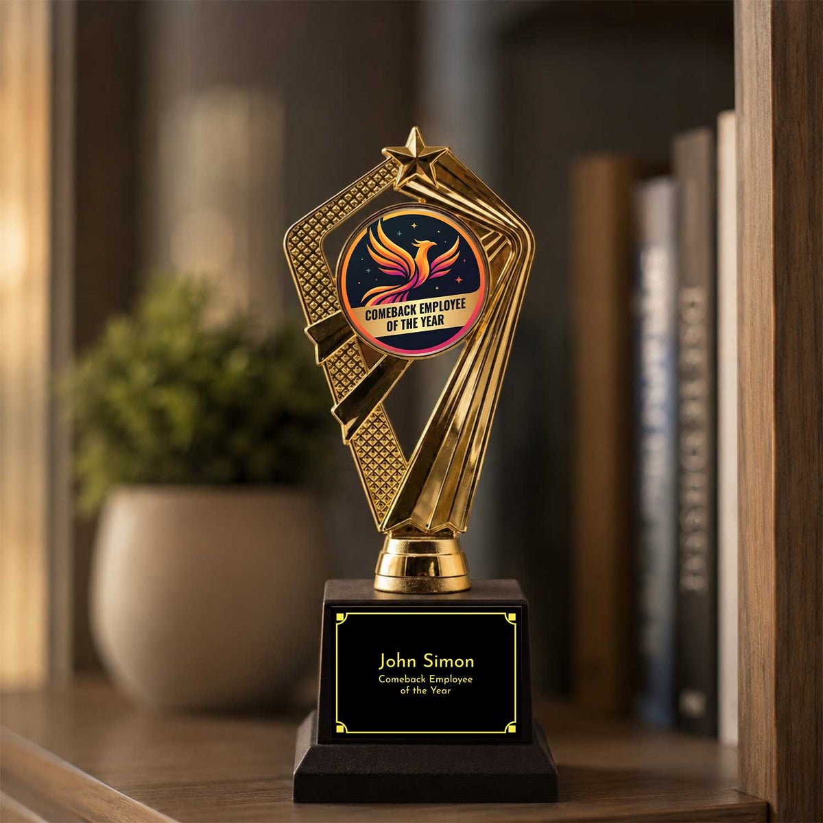 Fun Employee Recognition Trophy Awards (Sales, Hardest Working) - Engraved
