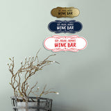 Signs ByLITA Designer Sip, Relax, Repeat: Wine Bar Durable ABS Plastic Laser Engraved Easy Installation Elegant Design Wall or Door Sign