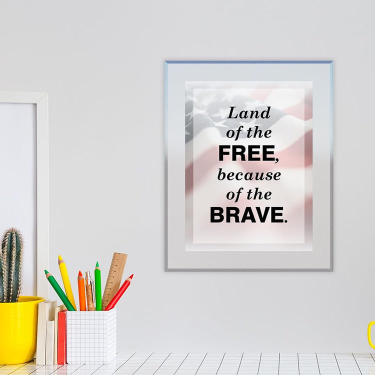 Signs ByLITA Personalized Acrylic Award Plaque with Patriot Faded US Flag Design – Custom Engraved Clear Desk Award, Recognition Gift, Office Decor (Multiple Sizes)