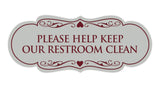 Designer Please Help Keep Our Restroom Clean Sign