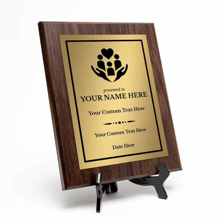 Donor and Patron Gratitude Custom Award Plaque | Easel Mount Option | Recognition and Service Personalizable Plaque