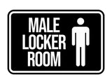 Classic Framed Male Locker Room Wall or Door Sign