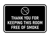 Signs ByLITA Classic Framed Thank You For Keeping This Room Free Of Smoke Wall or Door Sign