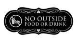 Designer No Outside Food or Drink Sign