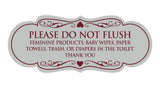 Designer Please Do Not Flush Etiqutte Sign