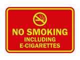 Classic Framed No Smoking Including E-Cigarettes Sign
