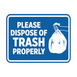 Signs ByLITA Classic Framed Please Dispose Of Trash Properly Wall or Door Sign