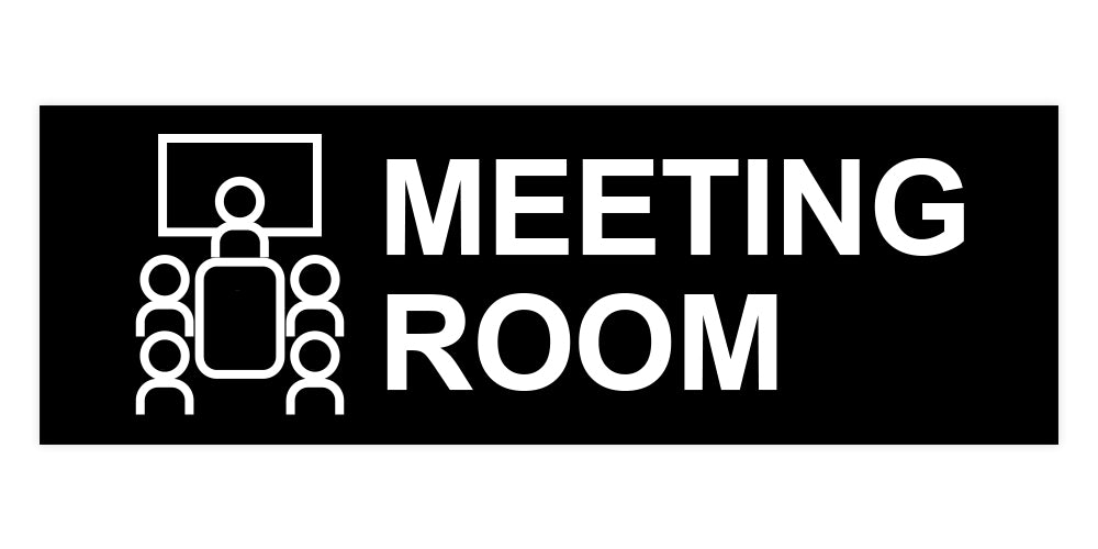 In A Meeting Computer. Sign Basic Meeting Room Wall or Door Sign – Pacific Sign and Stamp