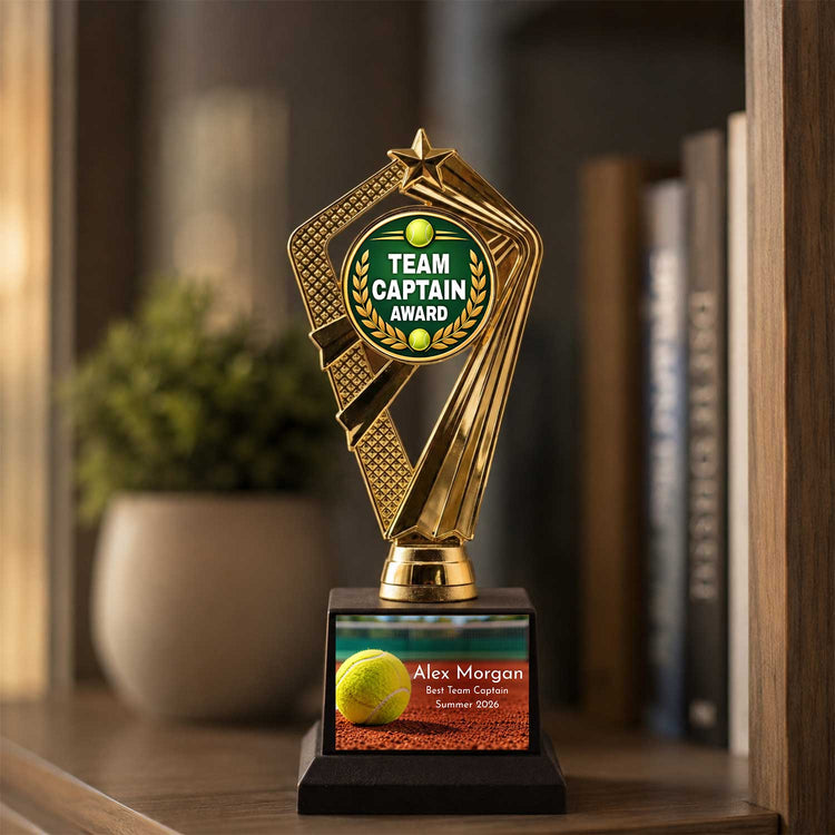 Tennis Player Trophy Awards (Captain, Rookie, Best Serve) - Custom Engraved