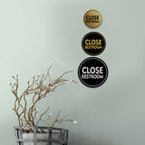 Signs ByLITA Circle Close Restroom Wall or Door Sign