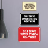Signs ByLITA Classic Framed Self Serve Water Station Right Here Wall or Door Sign