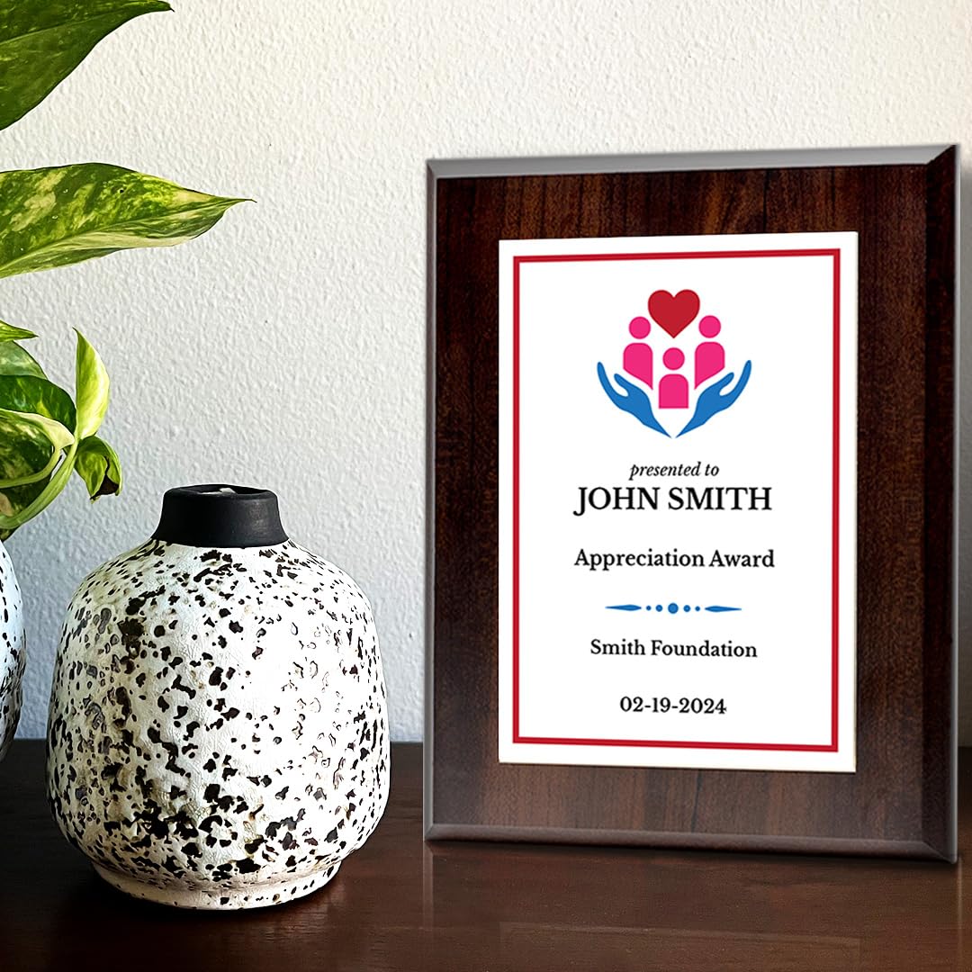 Donor and Patron Gratitude Custom Award Plaque | Easel Mount Option | Recognition and Service Personalizable Plaque