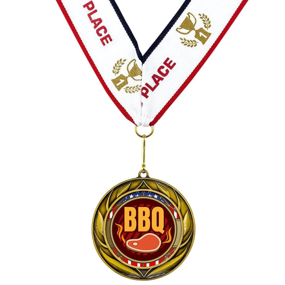 All Quality Wreath Design BBQ Medal | Competition | High Quality Metal Medal - 1st, 2nd, 3rd Place