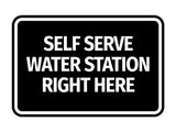 Signs ByLITA Classic Framed Self Serve Water Station Right Here Wall or Door Sign