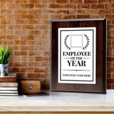 Employee of the Year Award Personalized (Wooden) Wall Plaque With Easel Acrylic Stand | Workplace Recognition Ceremonies Award Plaques