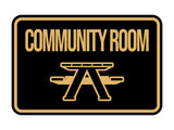 Classic Framed Community Room Wall or Door Sign