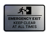 Signs ByLITA Classic Framed Emergency Exit: Keep Clear at All Times Wall or Door Sign