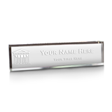 Attorney or Judge Themed, Personalized Acrylic Desk Sign for Lawyers and Legal Professionals (Roman Building) (2 x 10")