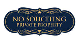 Designer No Soliciting Private Property Sign