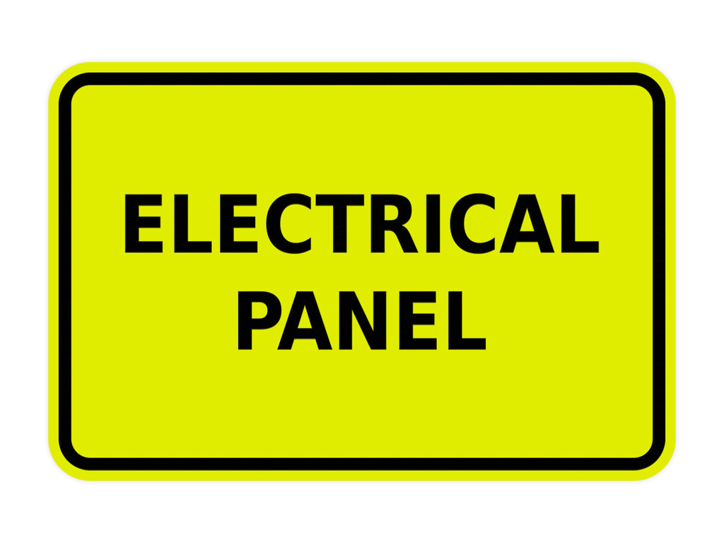 Classic Framed Electrical Panel Sign – Pacific Sign and Stamp