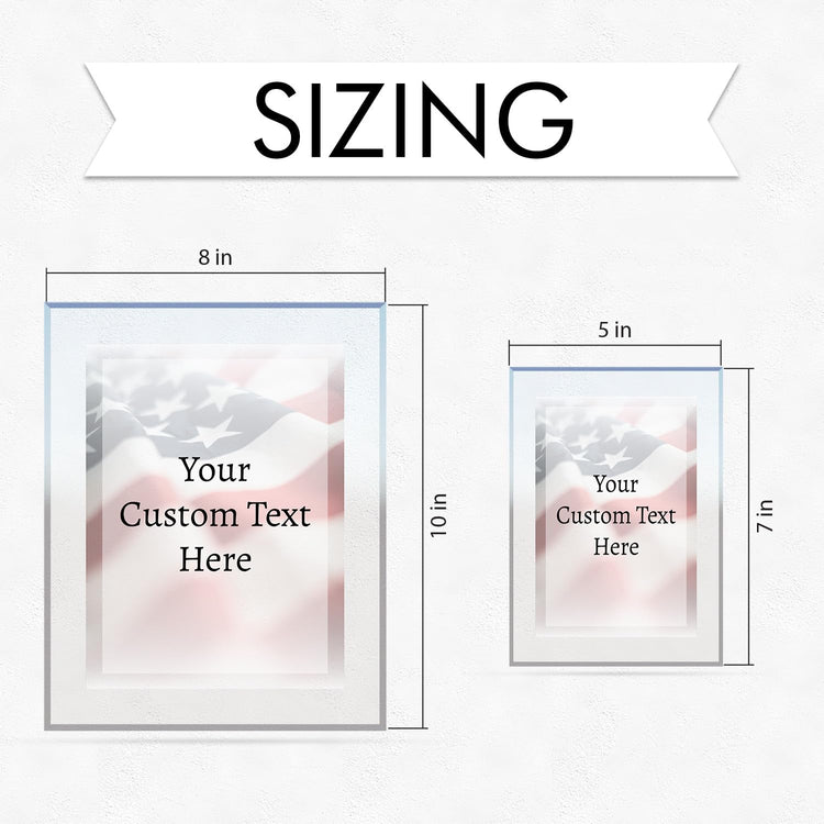 Signs ByLITA Personalized Acrylic Award Plaque with Patriot Faded US Flag Design – Custom Engraved Clear Desk Award, Recognition Gift, Office Decor (Multiple Sizes)