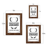 Innovation Award Award Personalized (Wooden) Wall Plaque With Easel Acrylic Stand | Workplace Recognition Ceremonies Award Plaques