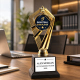 All Quality Basketball Star Player Trophy, Custom Engraved — Personalized Youth Basketball Award, MVP & Standout Player Gift