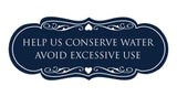 Designer Help Us Conserve Water Avoid Excessive Use Sign