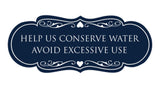 Designer Help Us Conserve Water Avoid Excessive Use Sign