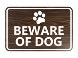 Classic Framed Beware of Dog Sign