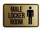 Classic Framed Male Locker Room Wall or Door Sign