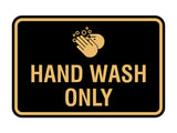 Classic Framed Hand Wash Only Sign