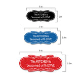 Signs ByLITA Designer This Kitchen is Seasoned with Love Durable ABS Plastic Laser Engraved Easy Installation Elegant Design Wall or Door Sign