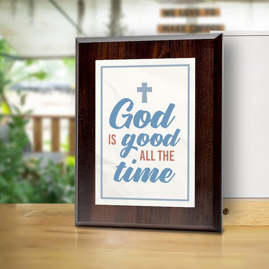 God Is Good All The Time Decorative Wall Plaque With Easel Acrylic Stand | Religious Plaques