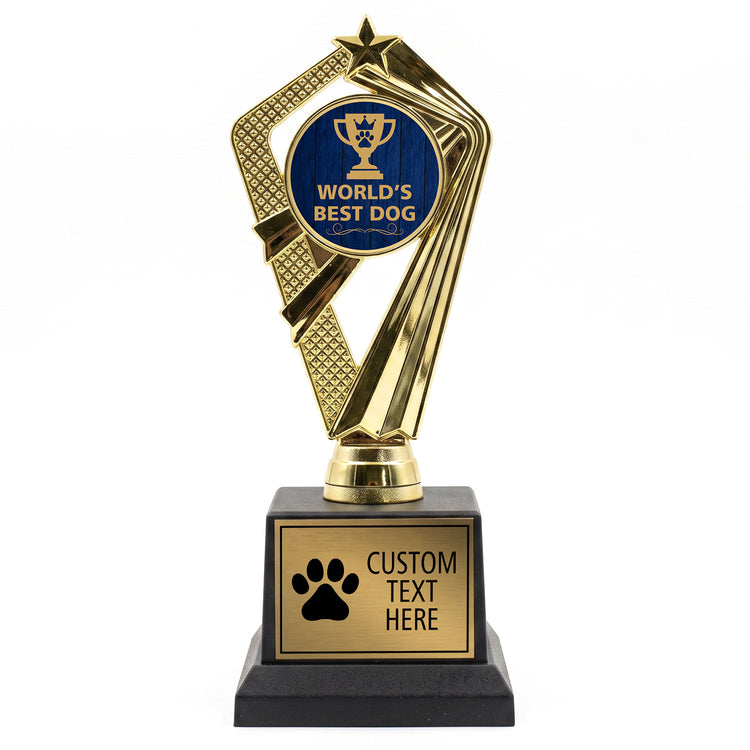 Gaucho Goods World’s Best Dog Trophy, Custom Engraved Dog Award — Personalized Gift for Dog Lovers, Gotcha Day & Birthdays