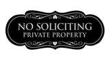 Designer No Soliciting Private Property Sign