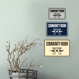 Classic Framed Community Room Wall or Door Sign