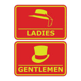 Classic Framed Ladies And Gentlemen Sign Set