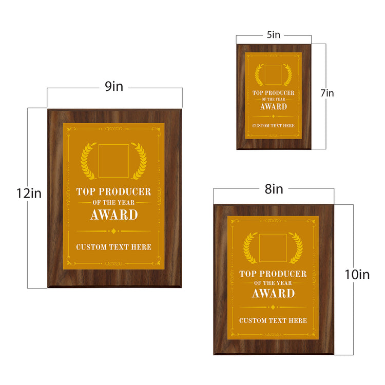 Top Producer of the Year Award Personalized (Wooden) Wall Plaque With Easel Acrylic Stand | Workplace Recognition Ceremonies Award Plaques