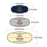 Signs ByLITA Victorian Exit/Salida Bilingual Wall or Door Sign