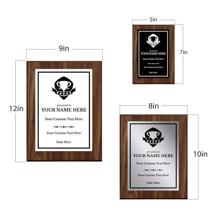 Performance and Recognition Customizable Award Plaque | Easel Mount Option | Achievement and Service Personalizable Prize Plaques
