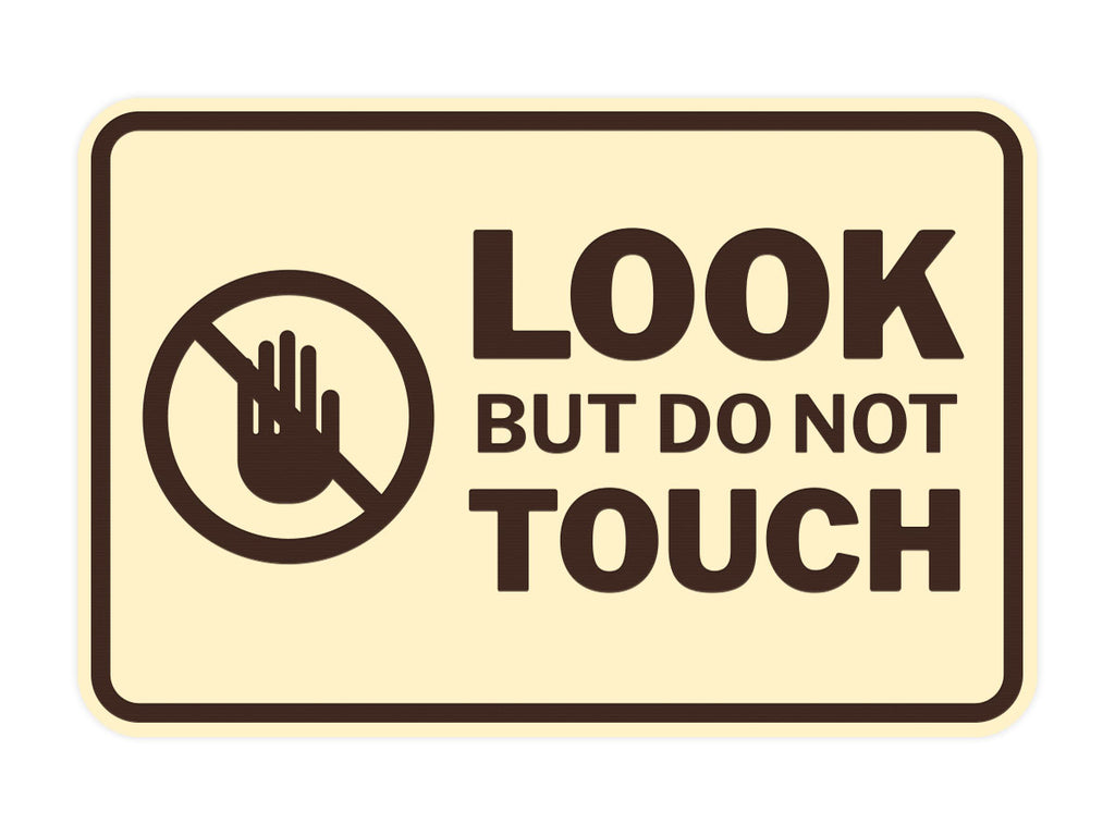 Signs ByLITA Classic Framed Look, But Do Not Touch Wall or Door Sign ...