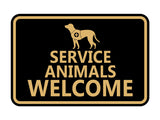 Signs ByLITA Classic Framed Service Animals Welcome Wall or Door Sign
