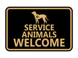 Signs ByLITA Classic Framed Service Animals Welcome Wall or Door Sign
