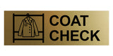 Basic Coat Check Wall or Door Sign