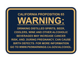 Classic Framed California Proposition 65 Sign Alcoholic Beverages