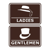Classic Framed Ladies And Gentlemen Sign Set
