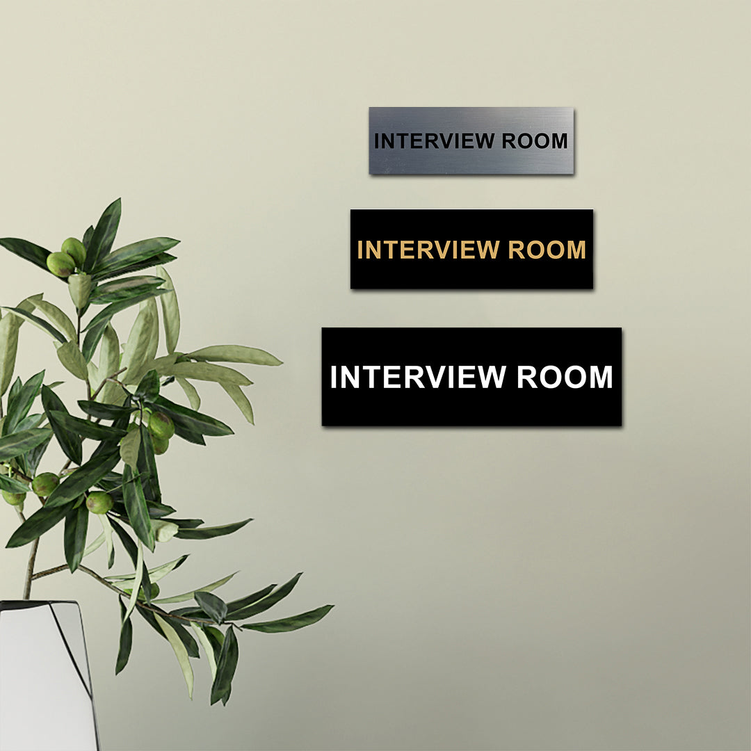Basic Interview Room Wall or Door Sign