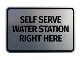 Signs ByLITA Classic Framed Self Serve Water Station Right Here Wall or Door Sign